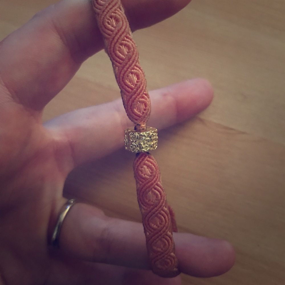 Authentic Pandora Macrame Pink Bracelet